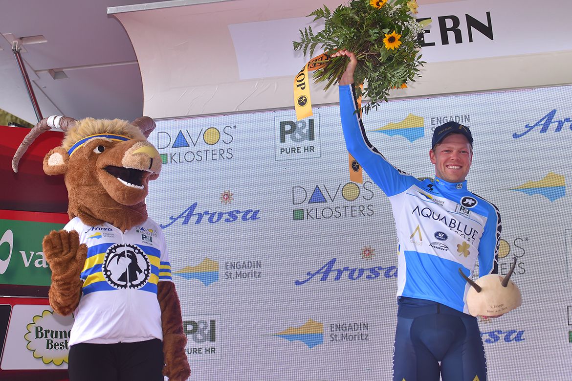 Lasse Norman Hansen (Aqua Blue Sport) in the mountains jersey