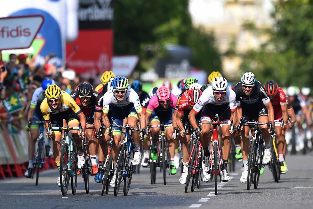 Danny van Poppel (Trek Factory Racing) came from several places back to win stage 12 of the 2015 Vuelta a Espana.