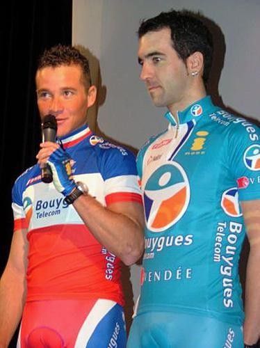 French Champion Thomas Voeckler and Unai Yus