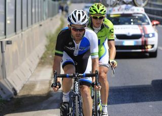 Australians Jack Bobridge (Blanco) and Cameron Wurf (Cannondale) spent most of stage 6 on the attack