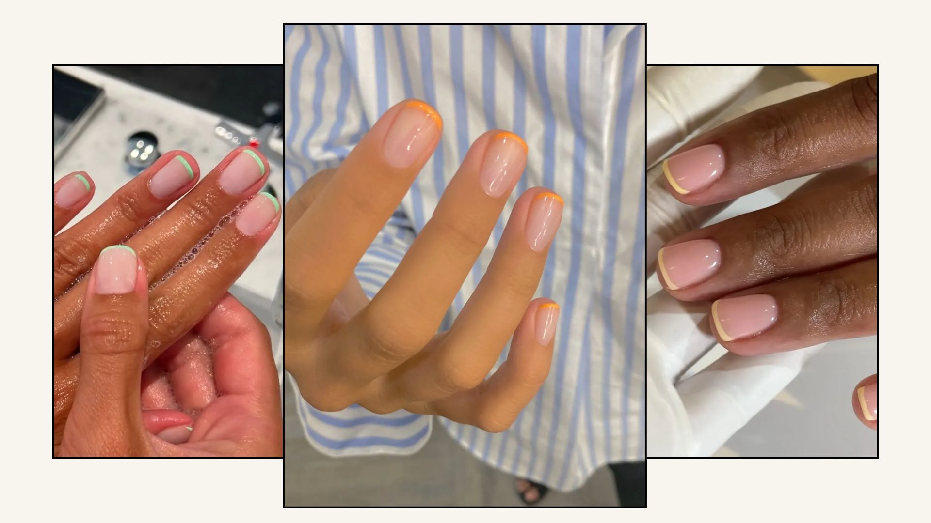 Summer French tip nails
