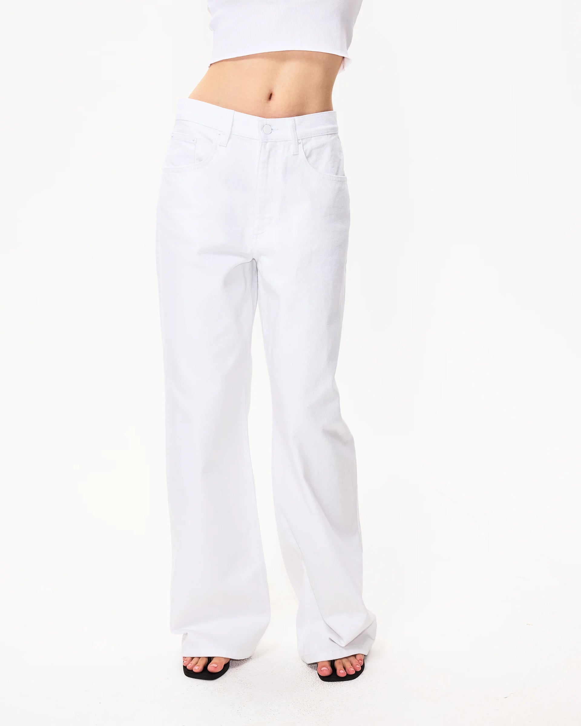 Classic Low Rise Denim | White - 23