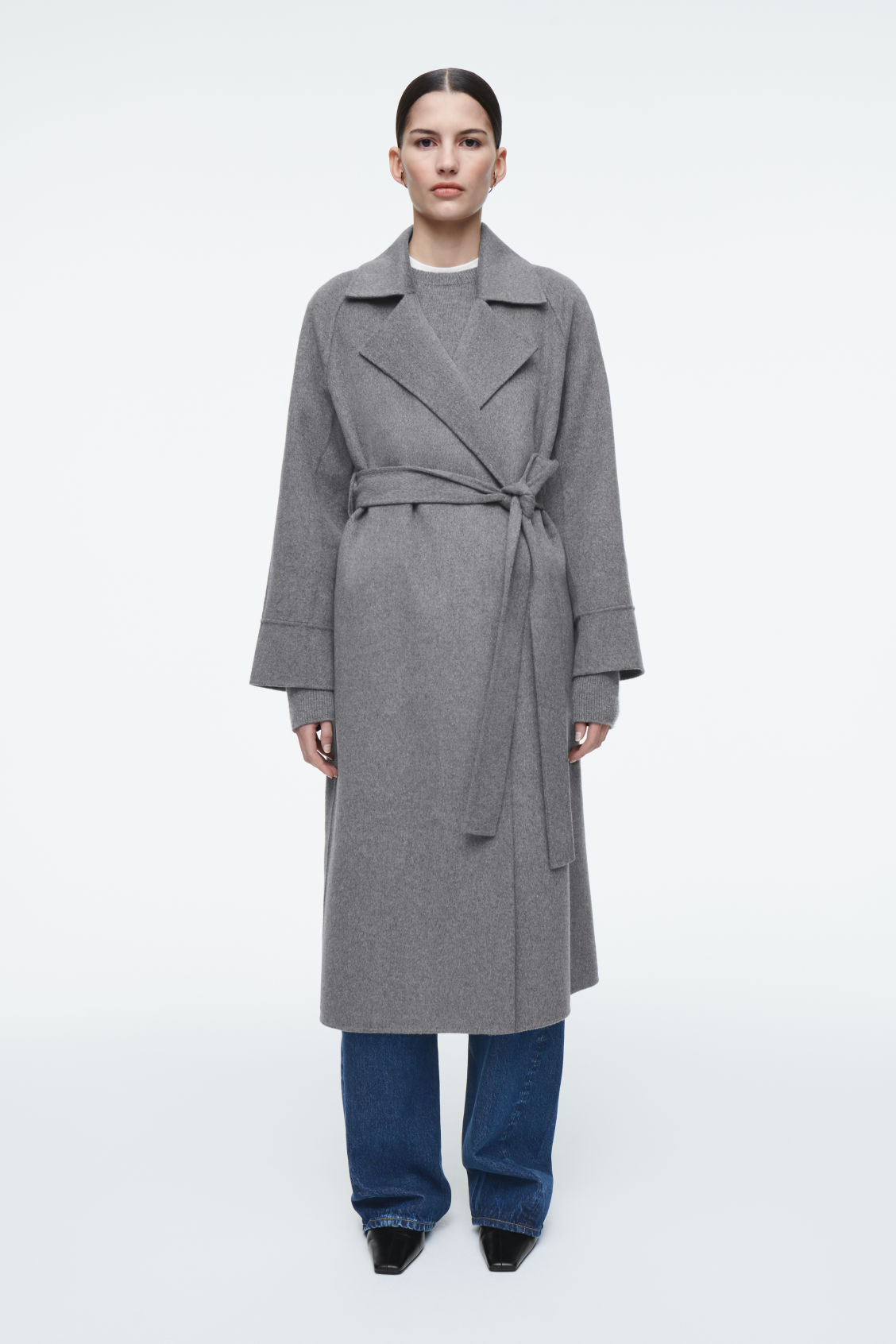 Belted Double-Faced Wool Coat