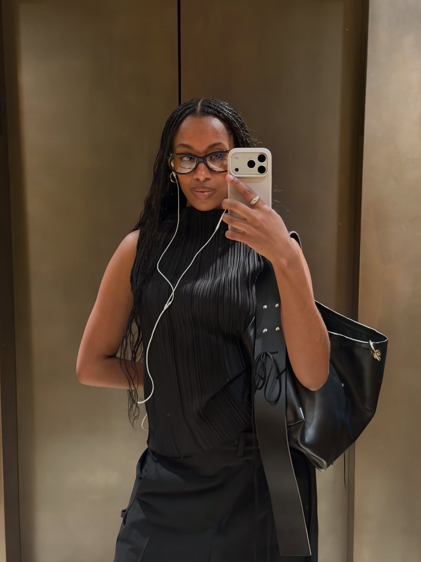 Fashion person Claire most wears the french pleated top trend.