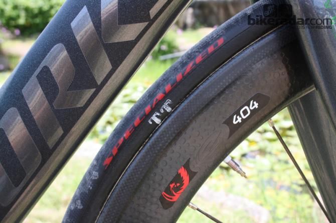 Specialized have been hard at work on new tyres and these new TT models have a 24mm width to compliment the aerodynamic properties of the Zipp 404 wheels
