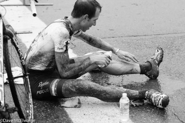 Jeremy Powers (Rapha Focus) cleaning up for his podium visit