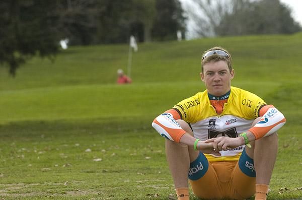 Par for the course: Tasmanian Ben Grenda (Genesys Wealth Advisers) still holds onto a slender lead heading into the fourth stage tomorrow in Newborough.