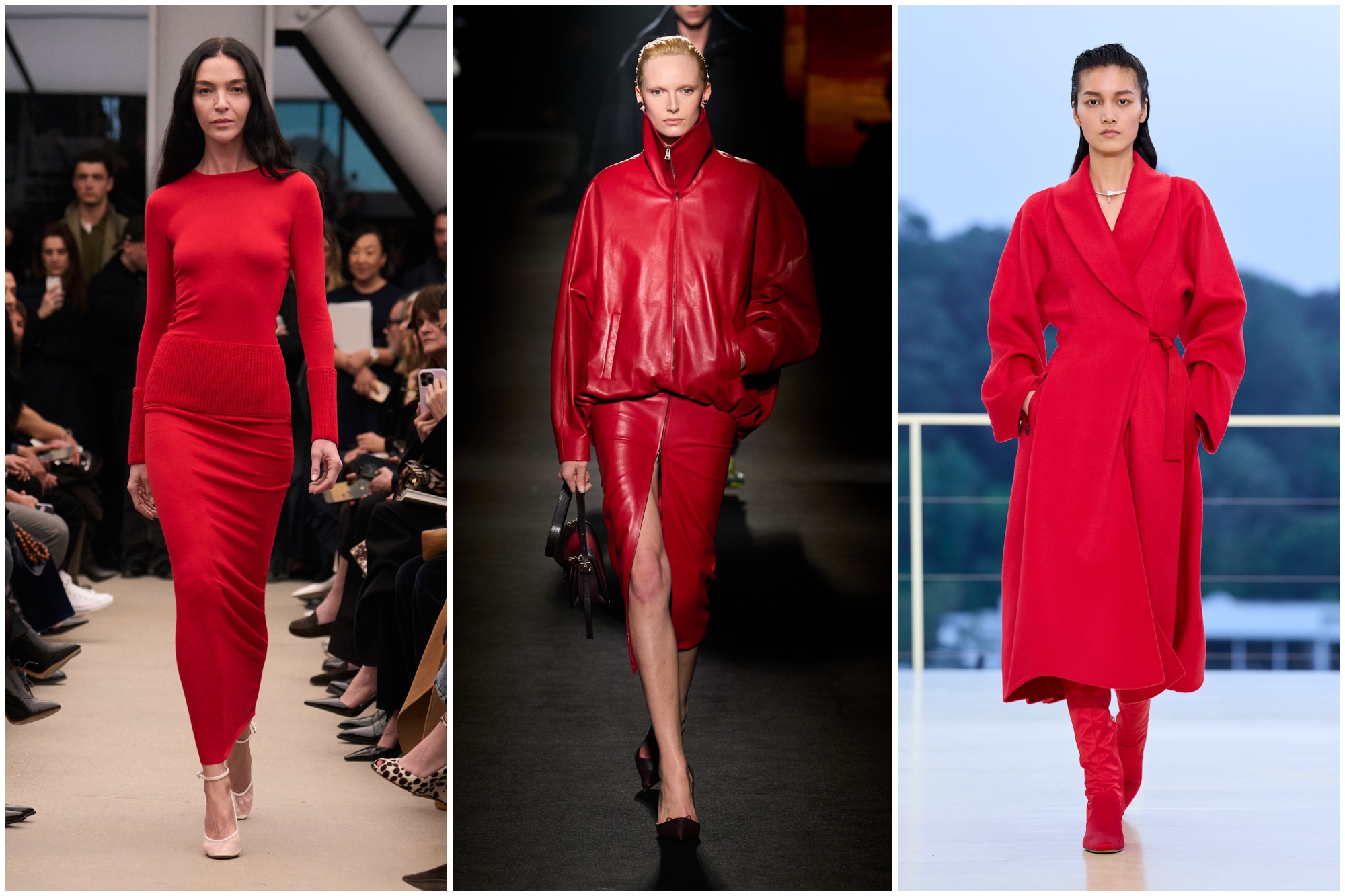 tomato red on the fall 2026 runways of alaia, balenciaga, and hermes