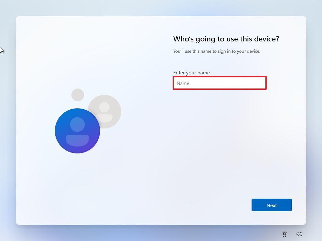 OOBE create local account