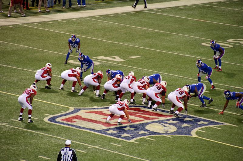 The Arizona Cardinals play the New York Giants in Giants Stadium in East Rutherford, New Jersey.