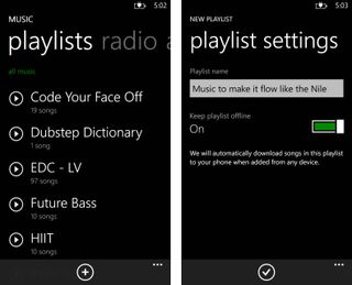 Windows Phone Playlist Xbox Music