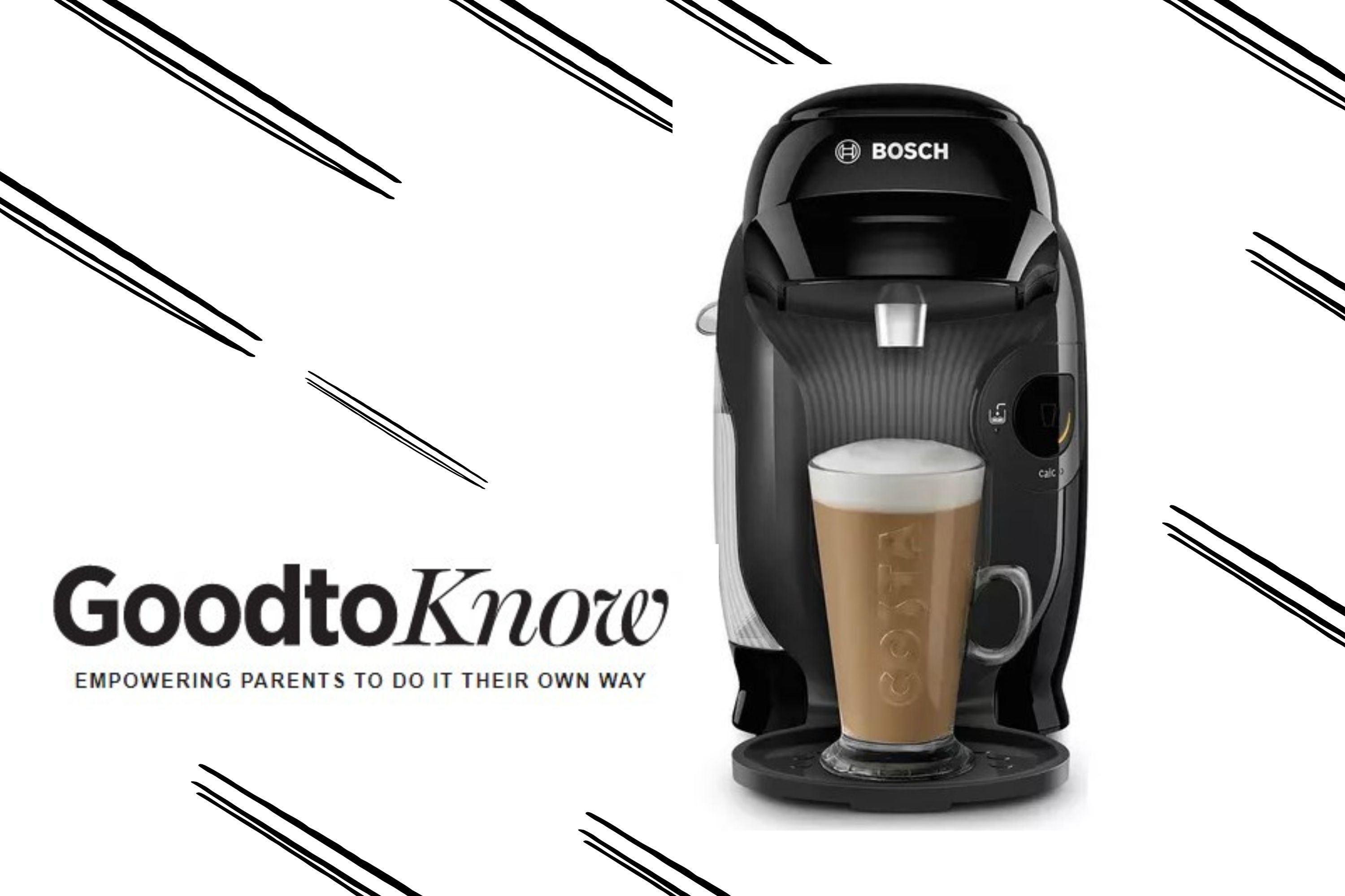An image of the Tassimo by Bosch pod coffee machine, on sale for Black Friday