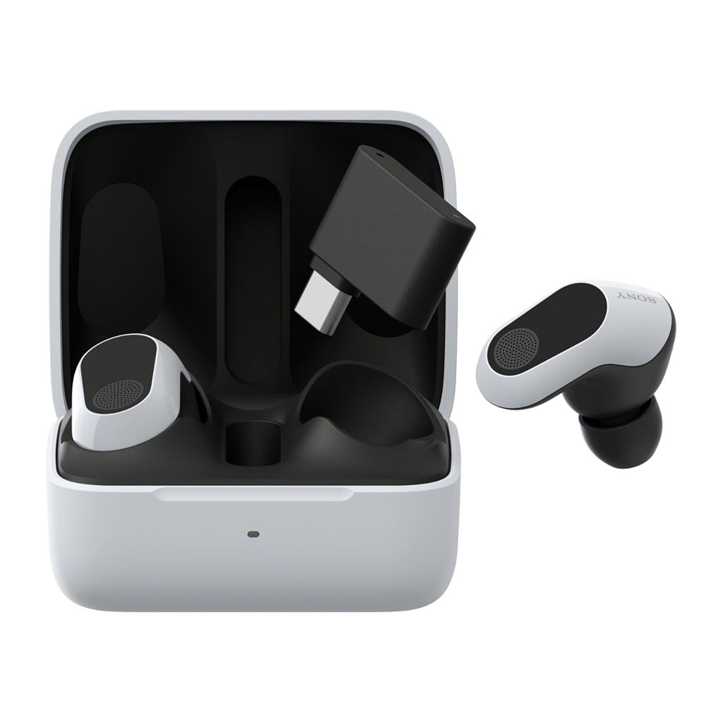白い背景にワイヤレス ゲーム ヘッドフォン Sony INZONE Buds