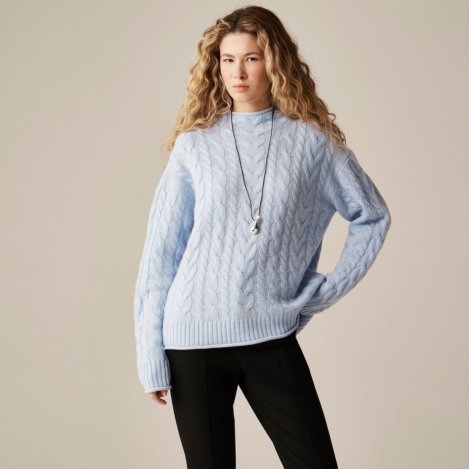J.Crew, Cashmere Cable-Knit 2025 Rollneck™ Sweater