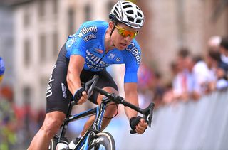 Wout Van Aert competes at the Belgian Road Championships