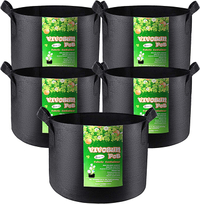 5-pack of 5 gallon grow bags, Amazon
