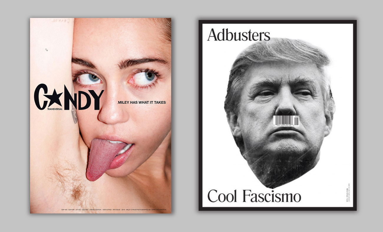 magazine cover: Candy and Adbusters