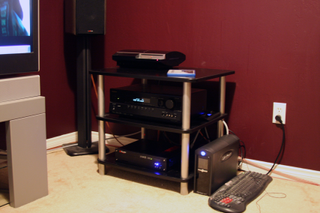 Top: PS3, Middle: Onkyo SR507, Bottom: Ion in a mini-ITX chassis