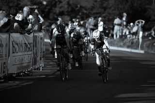 Brenna Wrye-Simpson racing with DNA Pro Cycling on the road