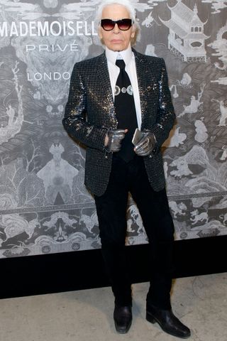 Karl Lagerfeld At The Chanel Mademoiselle Privé Exhibition Party