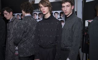 Models wearing clothing by Ermenegildo Zegna Couture