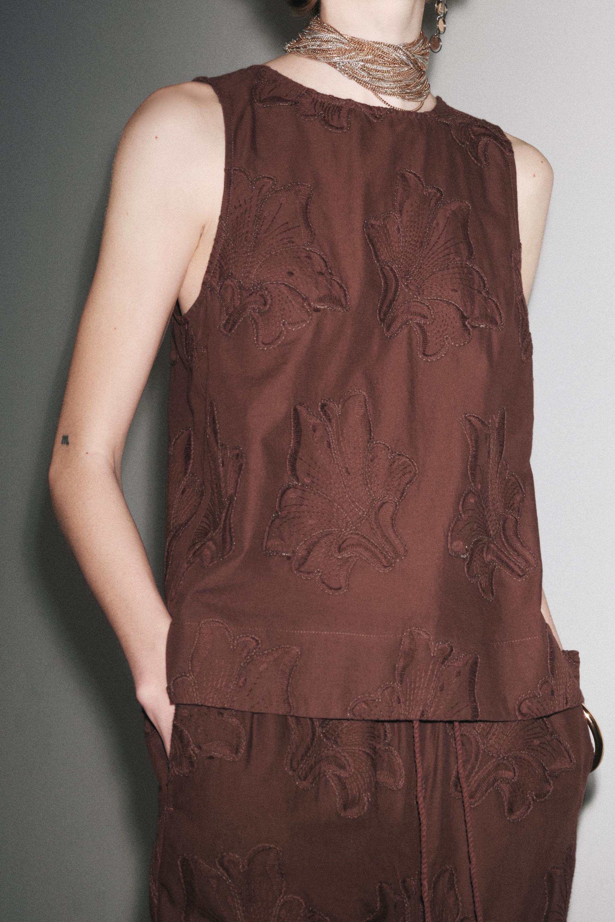 Zw Collection Embroidered Top