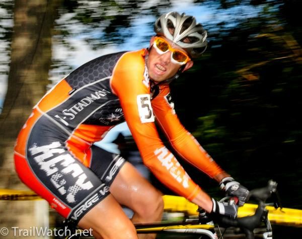 This Kasas City rider is painfully aware that the leaders are about to lap him