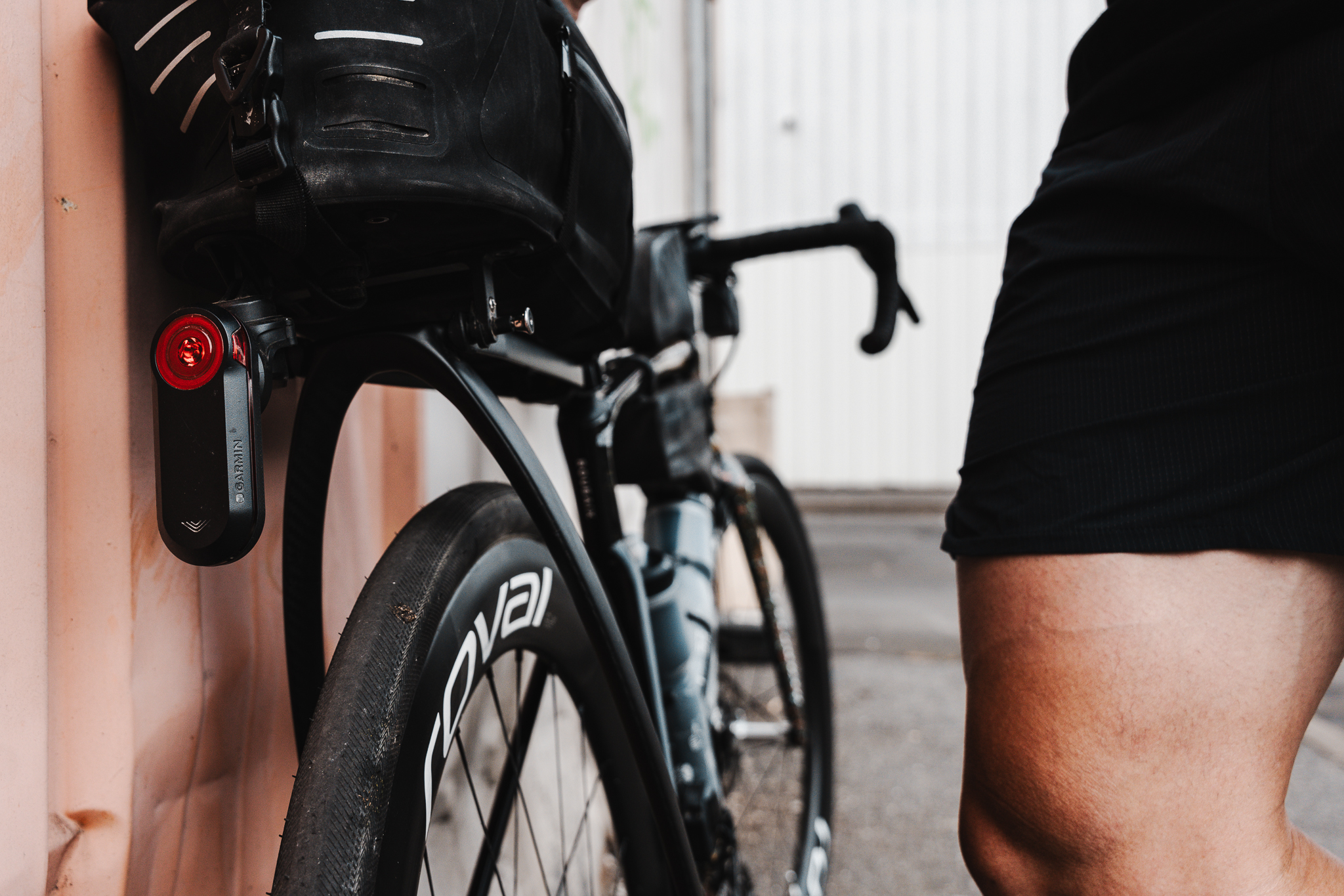 Talfin Aeropack and Garmin Vario rear light fitted to Jack Thompson's Project 1903 OUTRIDE custom Specialized Roubaix SL8