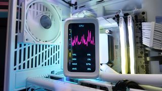 Hyte's booth at Computex 2025, where it showed off brand new colourful PC cases.