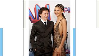 Tom Holland and Zendaya, who wears black web-lace dress, attend Sony Pictures' "Spider-Man: No Way Home" Los Angeles Premiere on December 13, 2021 in Los Angeles, California.