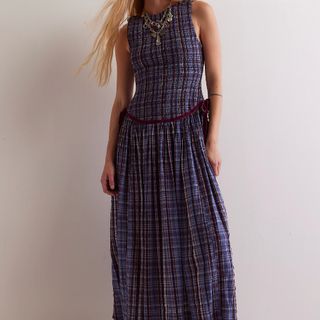 Free People Nightingale Plaid Midi Dress