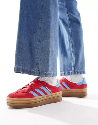 Adidas Gazelles in Red and Blue