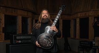 Mark Morton with his signature Les Paul Modern