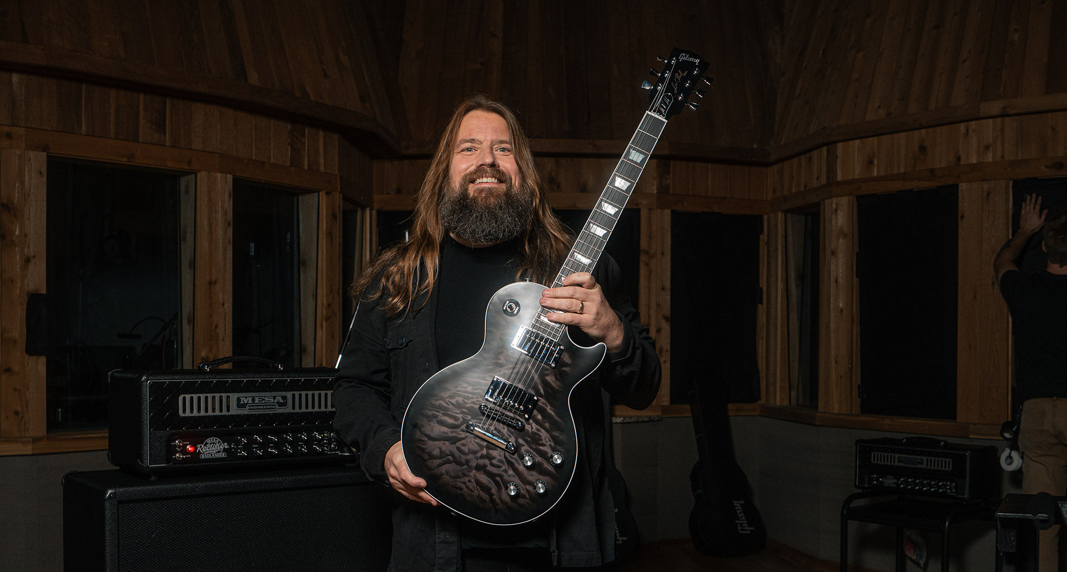 Mark Morton with his signature Les Paul Modern