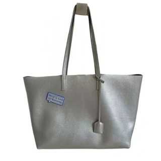 vintage secondhand ysl silver shopper tote best ysl bags