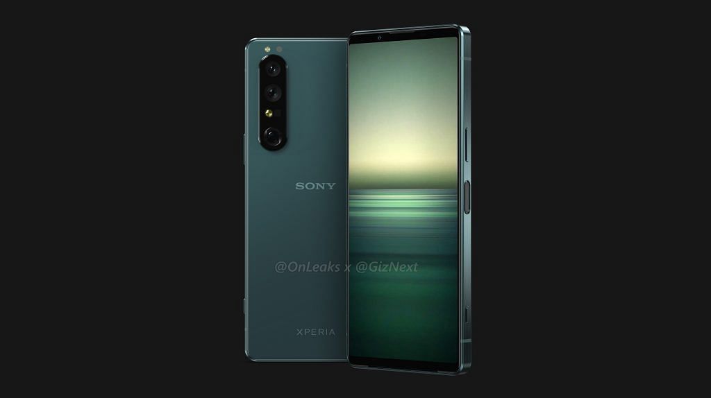 Unofficial renders showing the Sony Xperia 1 IV from the front and back