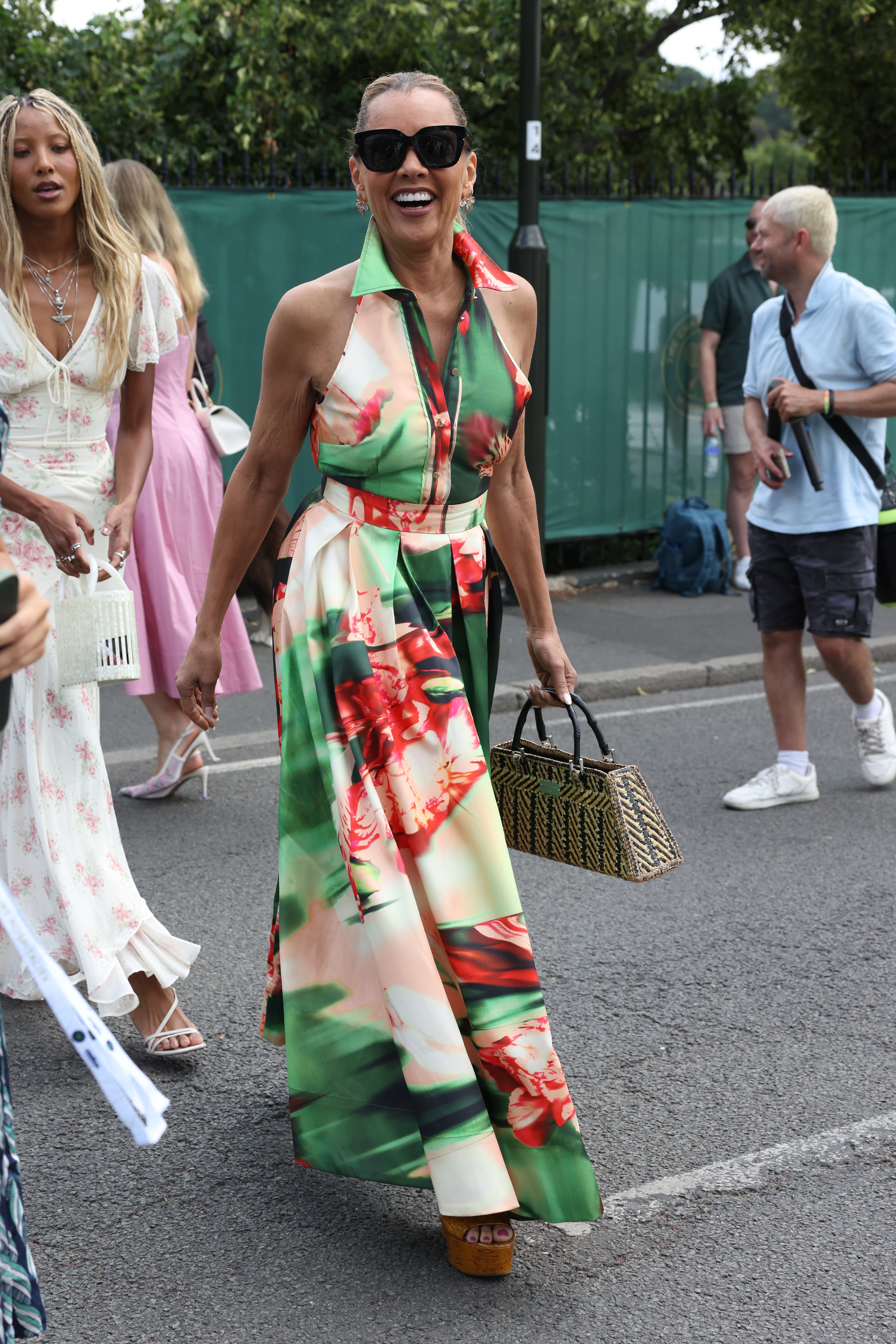 Vanessa Williams wearing Karen Millen maxi dress at Wimbledon on July 05, 2026
