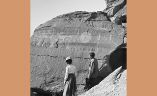pictographs and undeciphered writing of antiquity, near Adamana, Arizona