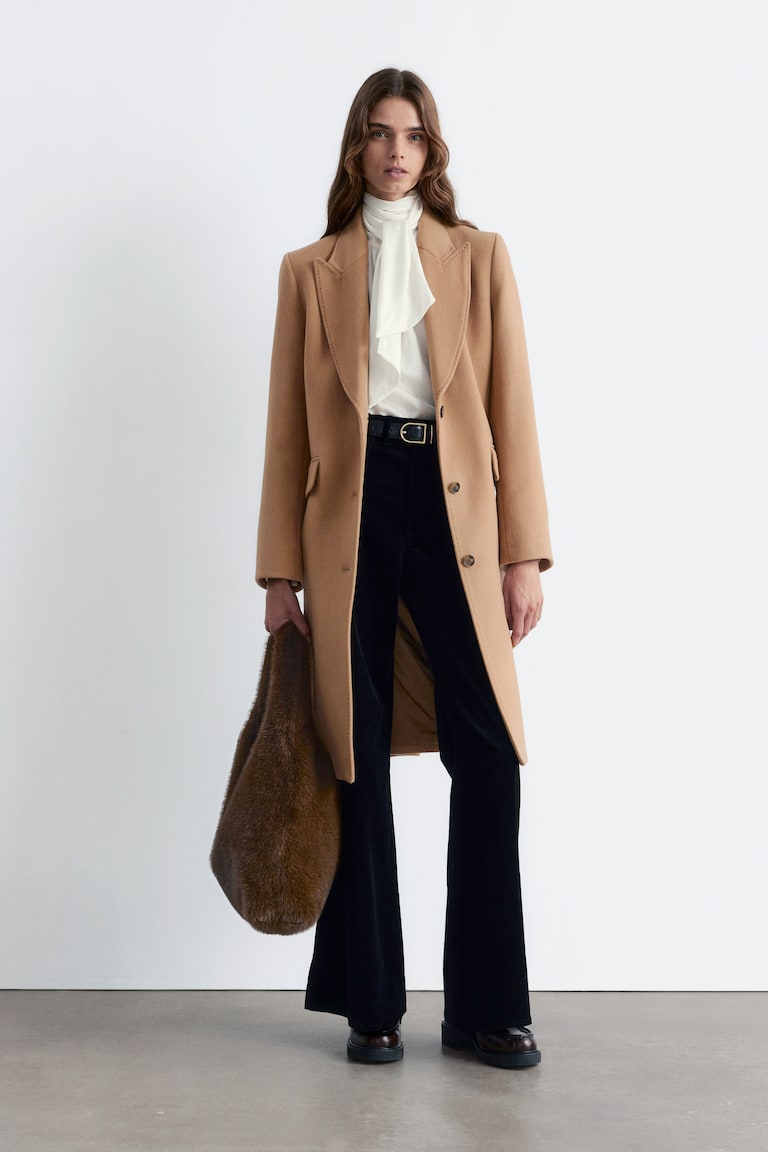 Tailored Single-Breasted Coat