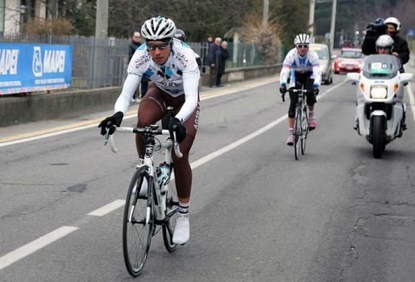 Matteo Montagutti (AG2R La Mondiale) leads Philipp Mamos (Amore &amp; Vita) in the early break.