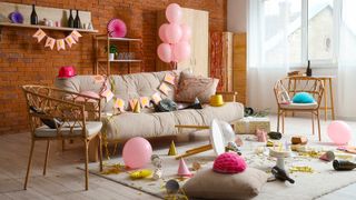 Messy room after party