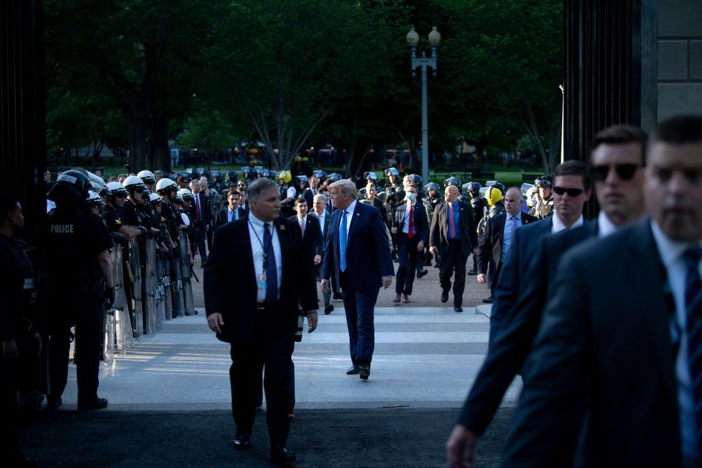 Trump leaves the White House