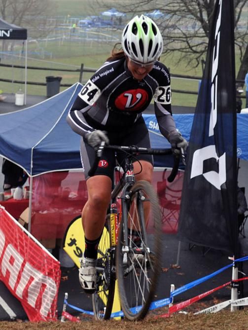 Rebecca Blatt (Van Dessel) muscles up the wall.