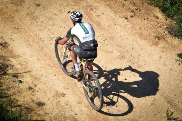 Kevin Evans had only his shadow for company when he put the hammer down