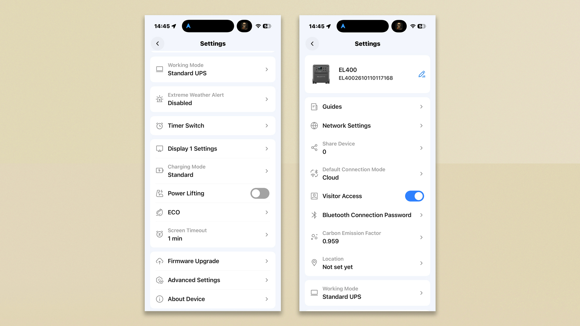 Bluetti Elite 400 Bluetti app screenshots