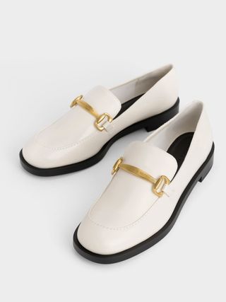 Metallic Accent Loafers