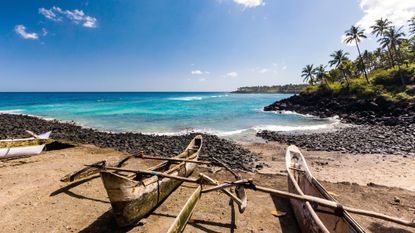 Canoes on the Beach of Grande Comore