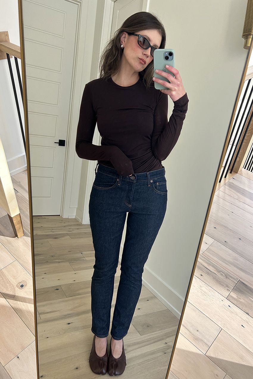 Agolde Cocktail Jeans try-on