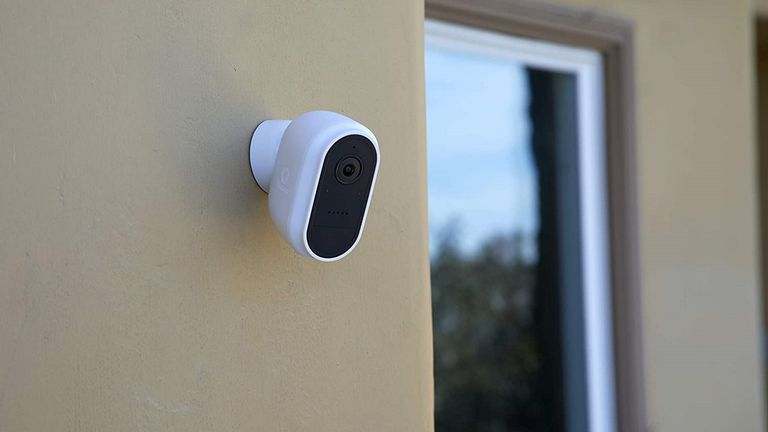 Swann Wire-Free Security Camera on outside wall