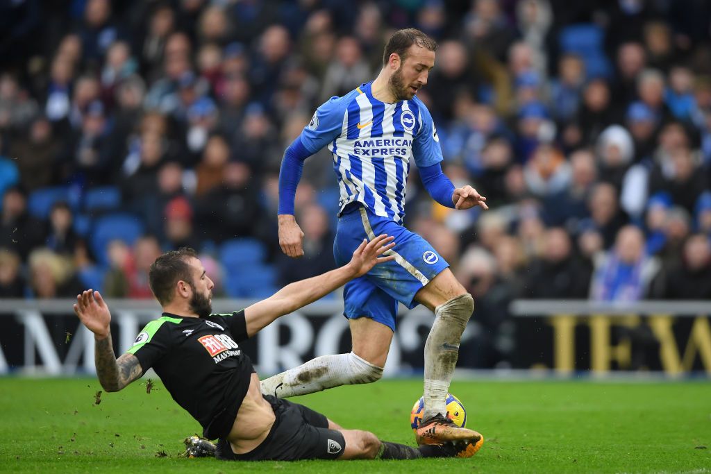 Brighton in action against Bournemouth on January 1, 2018